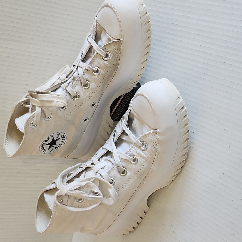 Converse All Stars platform hightops womens size 8 - Picture 2 of 10